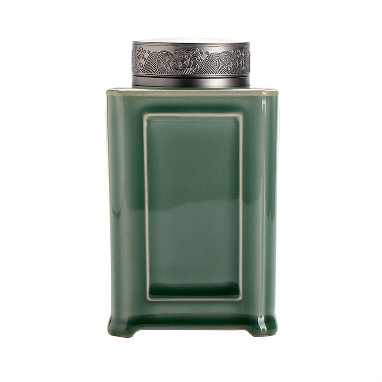 zhangrui1888 Tea Canister Chinese Celadon Tea Canister Ceramic Warehouse Household Puerh Sealed Storage Jar Tea Storage