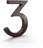 Vista 58 de Montague Metal Products Número de casa moderno de 6 pulgadas, número de casa flotante, fácil de instalar (0, cobre antiguo)