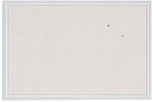 U Brands Farmhouse Linen Dry Erase Board - 30x20 in., Wooden Frame...