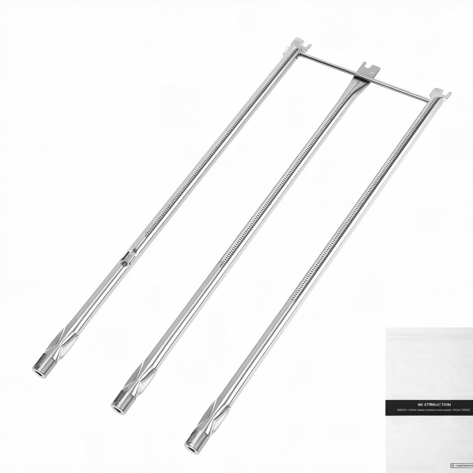QuliMetal 304 Stainless Steel Grill Burner for Weber Genesis 300 (2007-2010), Genesis E310 E320 S310 S320 EP310 EP320 Gas Grill with Side Control Knobs, Replace for Weber 67722 67820