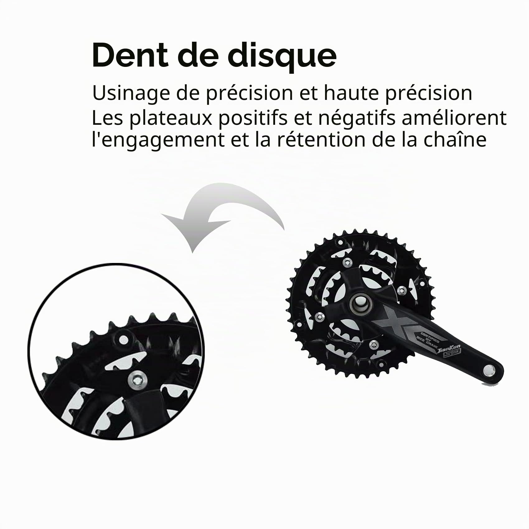 ENGWE MTB Pédalier de VTT 27 vitesses creux intégré Rouge