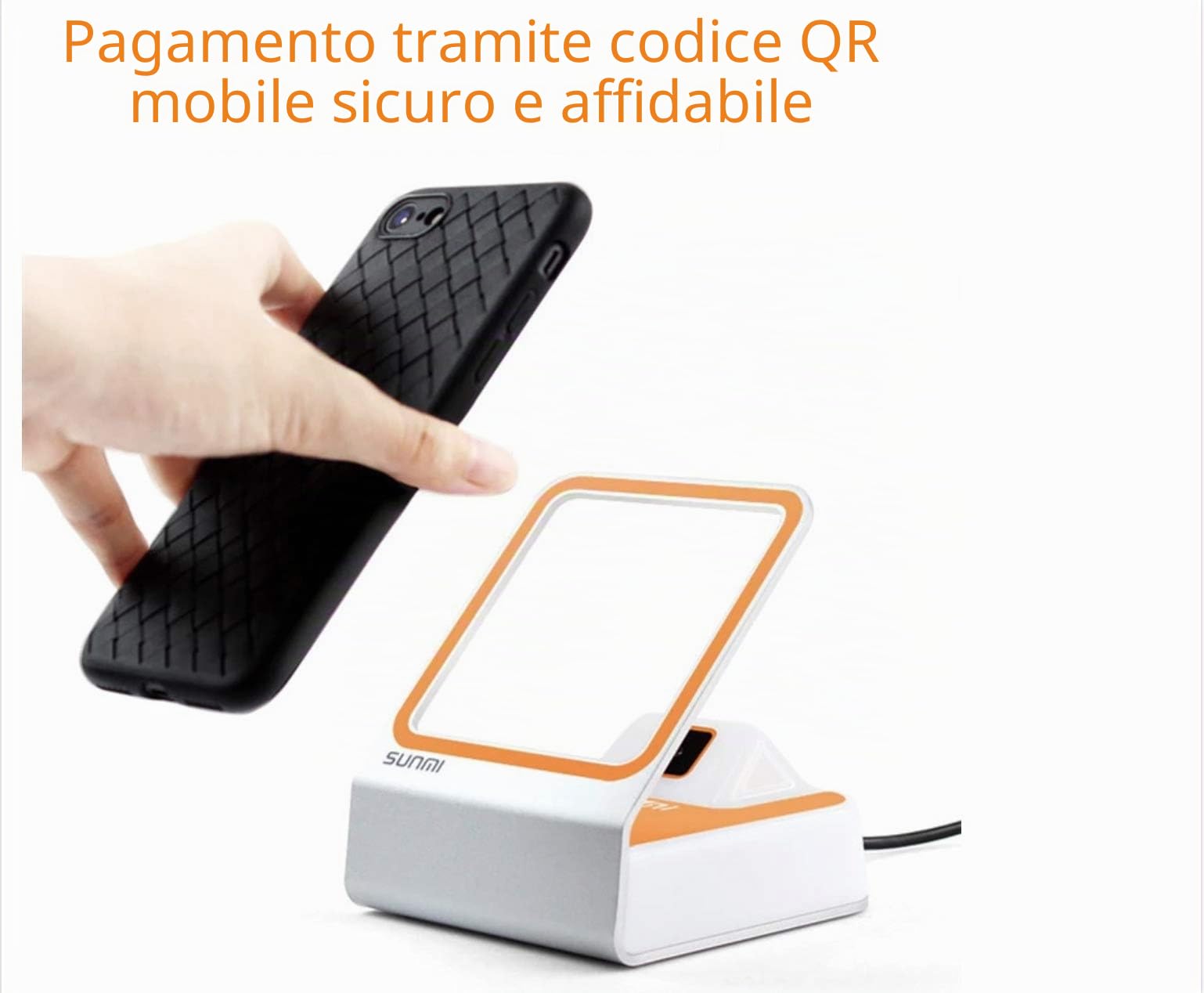 Sunmi Lettore di codici a barre USB a mani libere Blink 2D Lettore di immagini di codici a barre USB per scanner di codici QR di pagamento mobile per sistema POS