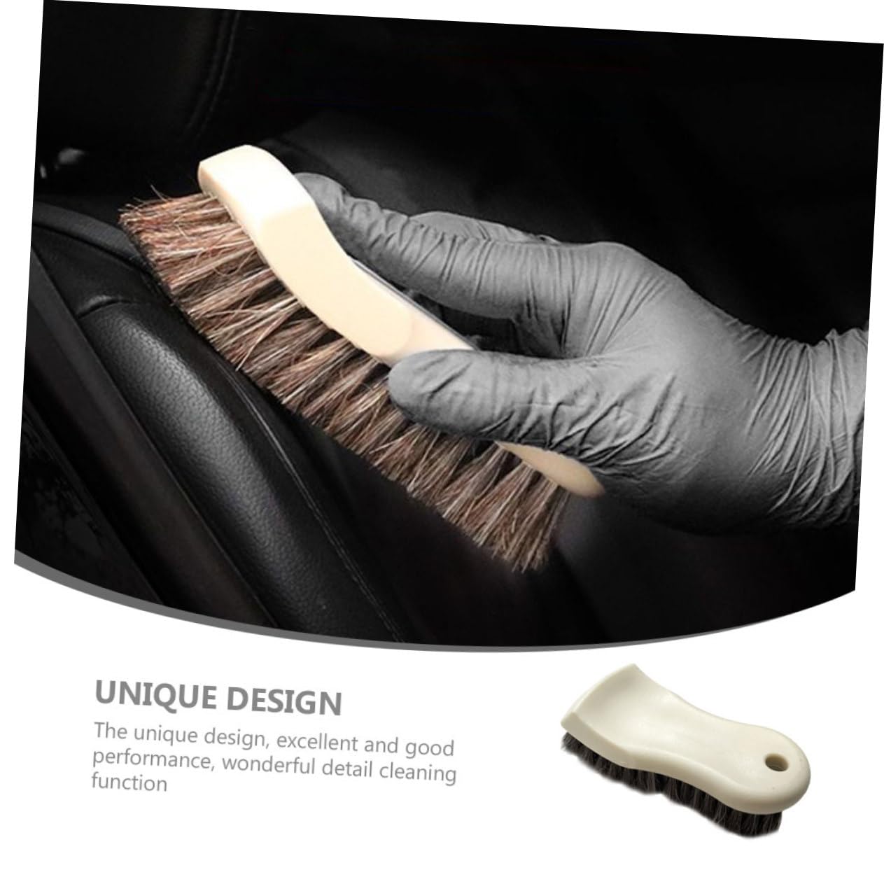 ULTECHNOVO 5piezas Cepillo De Limpieza De Interior para Automóviles Herramienta De Detalle Ergonómica para Salpicadero y Asientos De Cepillo Multiusos De Pelo para Detallado De Vehículos