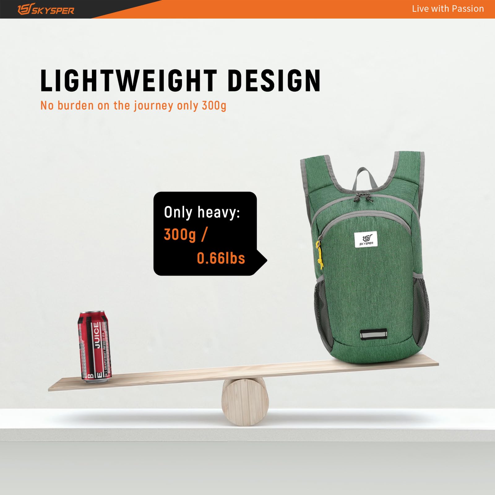 SKYSPER 10L Hiking Backpack Lightweight Packable Back Pack Small Travel Daypack for Women Men Foldable Outdoor Rucksack - Image 2