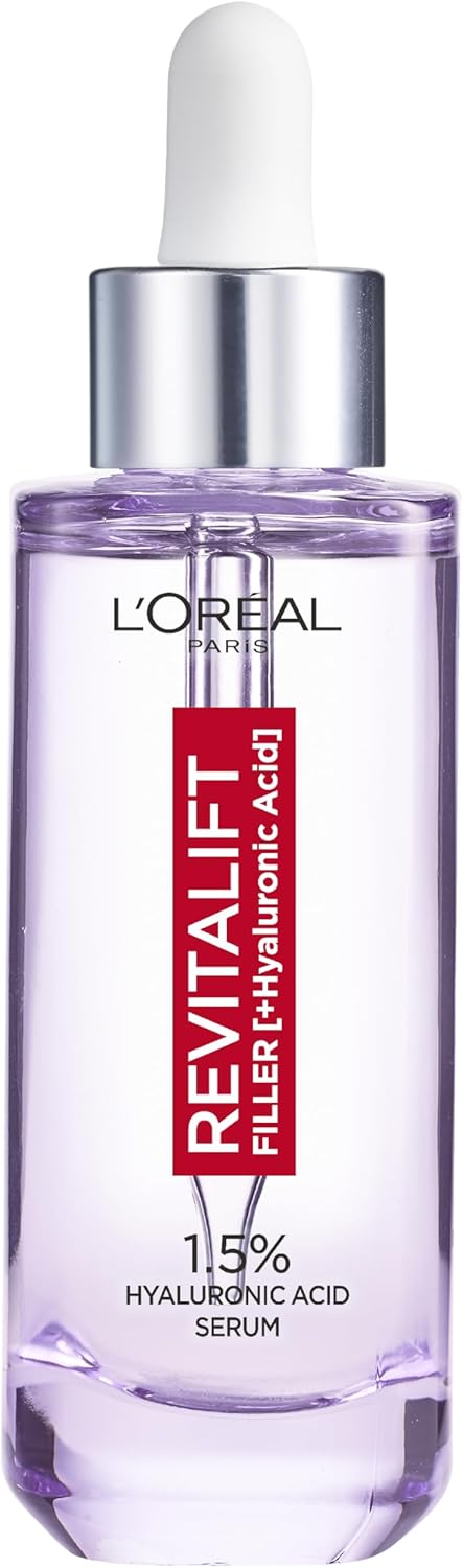 L’Oréal Paris Hyaluron Serum, Revitalift Filler, anti-aging gezichtsverzorging, anti-rimpels, met 1,5% puur hyaluronzuur en vitamine C, 50 ml