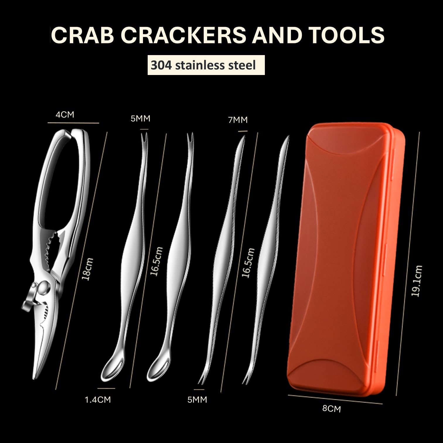 accufine Galletas y herramientas de cangrejo (plata)