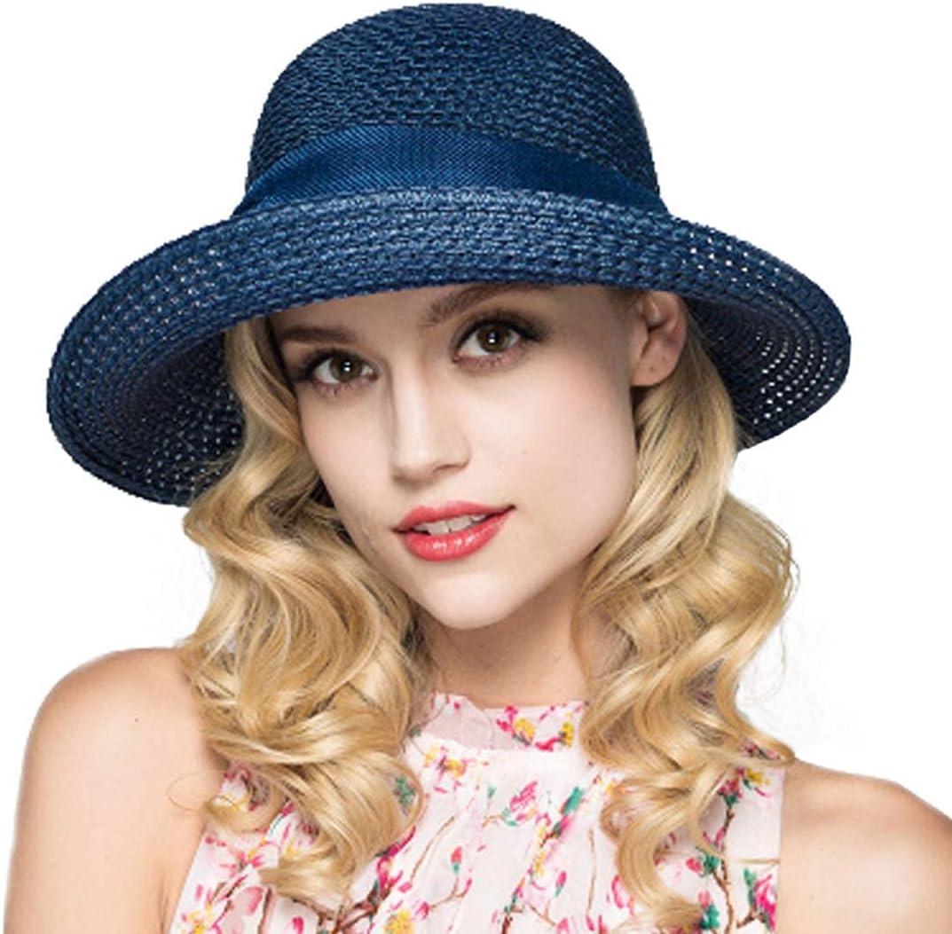 Cyiecw Women Floppy Sun Hats Fashionable Summer Wide Brim Cap BeachStraw Hat UV UPF50 Travel Packable Cotton