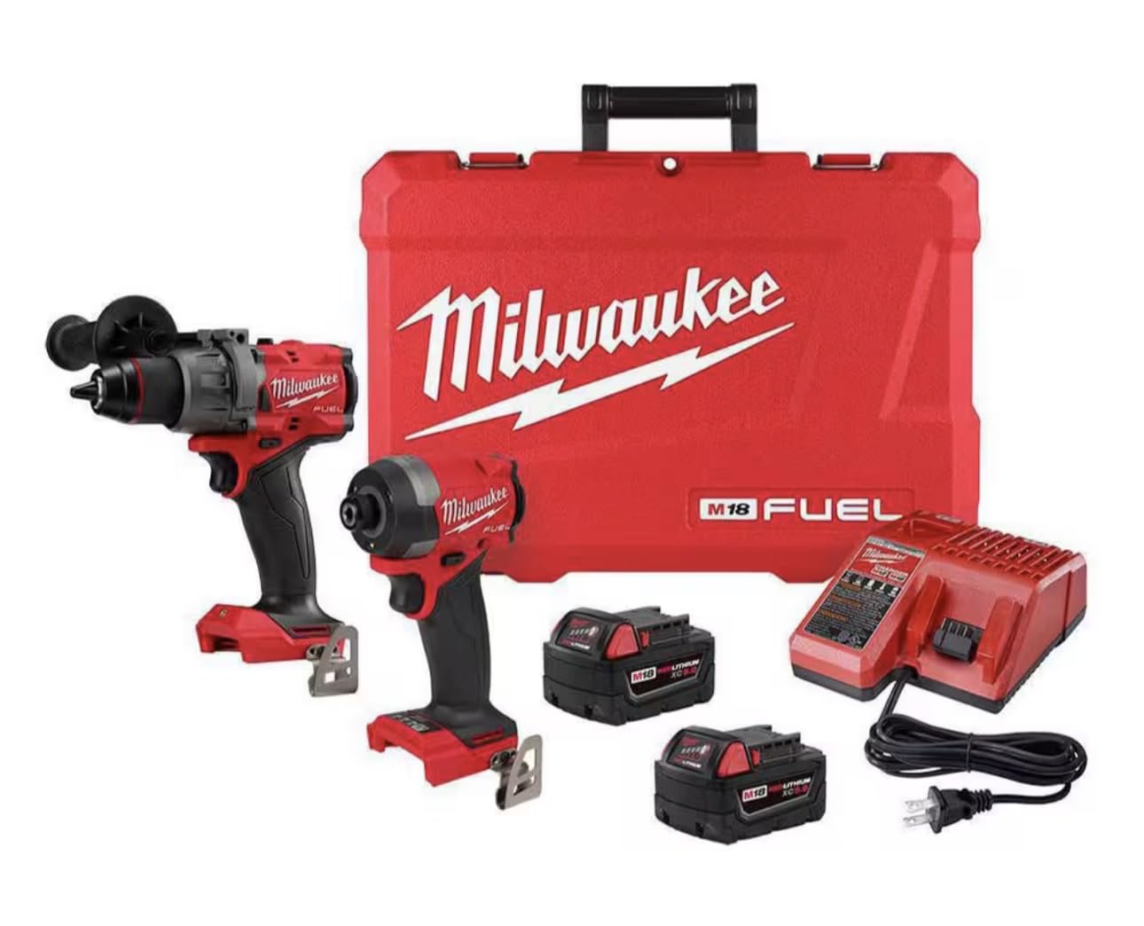 Fits for Milwaukee 3697-22 18V Lithium-Ion Brushless Cordless Hammer Drill and Impact Driver Combo Kit (2-Tool) with (2) 5.0Ah Batteries, Charger & Tool Case