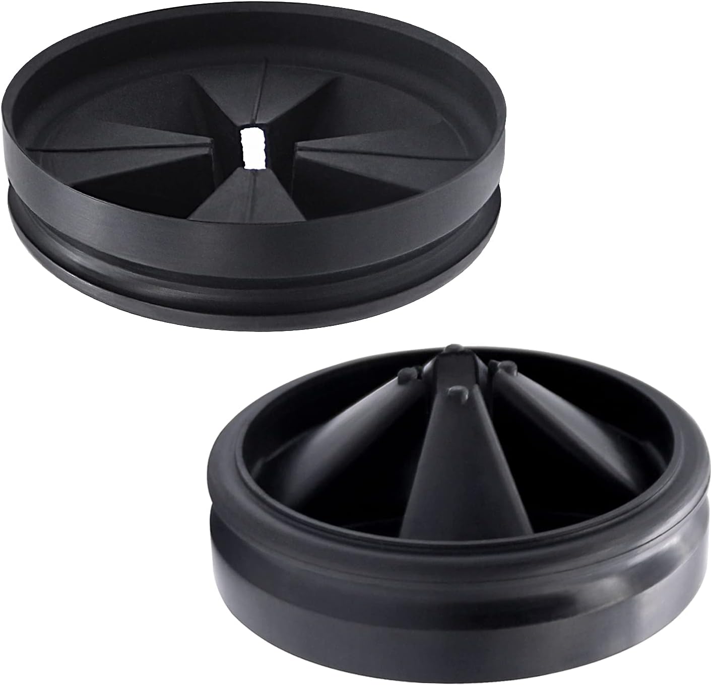 3 3/8" Garbage Disposal Splash Guard Sink Baffle QCB-AM Replacement for InSinkErator Evolution Series, Upgraded Funmit Removable Quiet Collar Drain Plugs, Garbage Disposer Accessories, Black