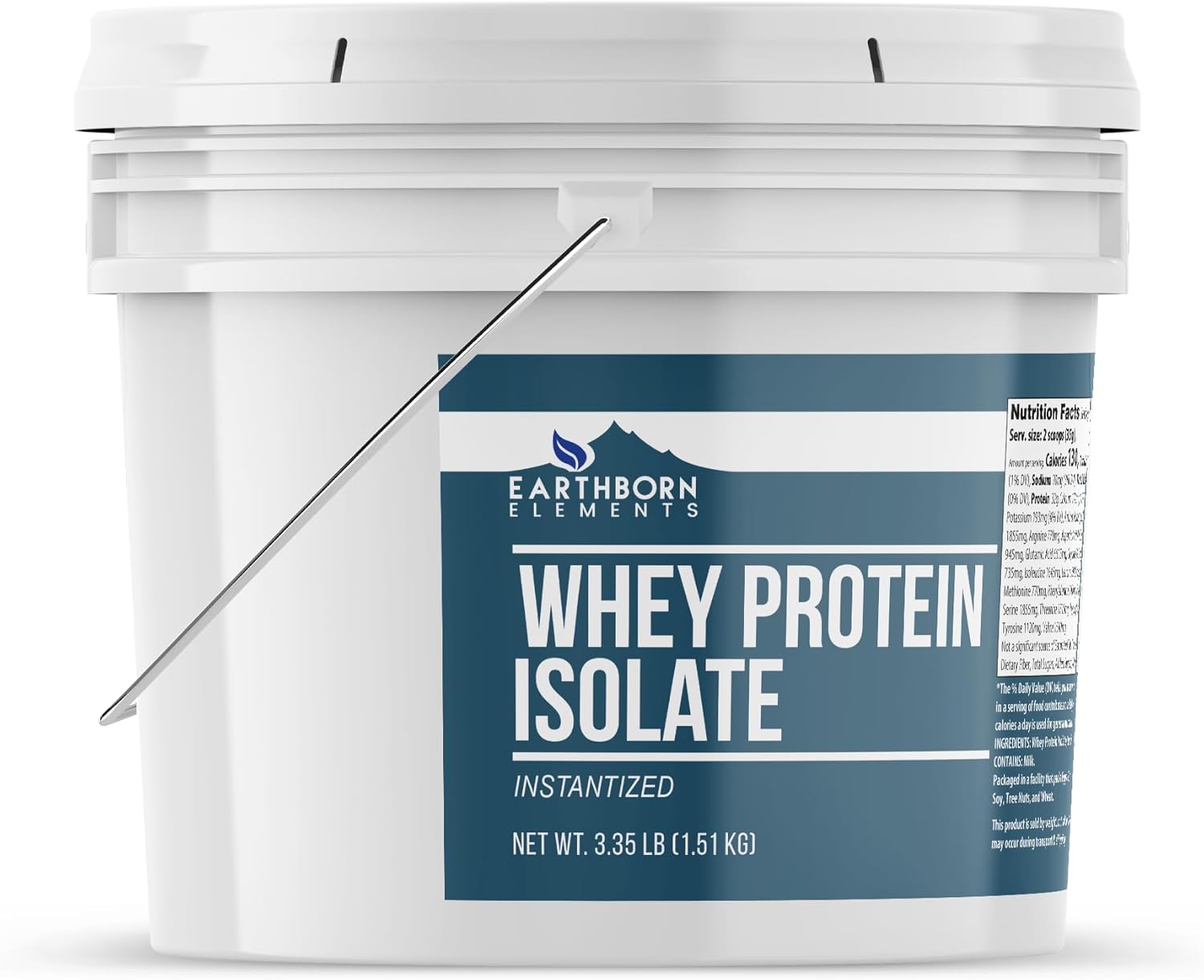 Earthborn Elements Whey Protein Isolate, 1 Gallon Bucket, Protein Powder, Unflavored, Workout Supplement (53.6 Ounce) - Image 2
