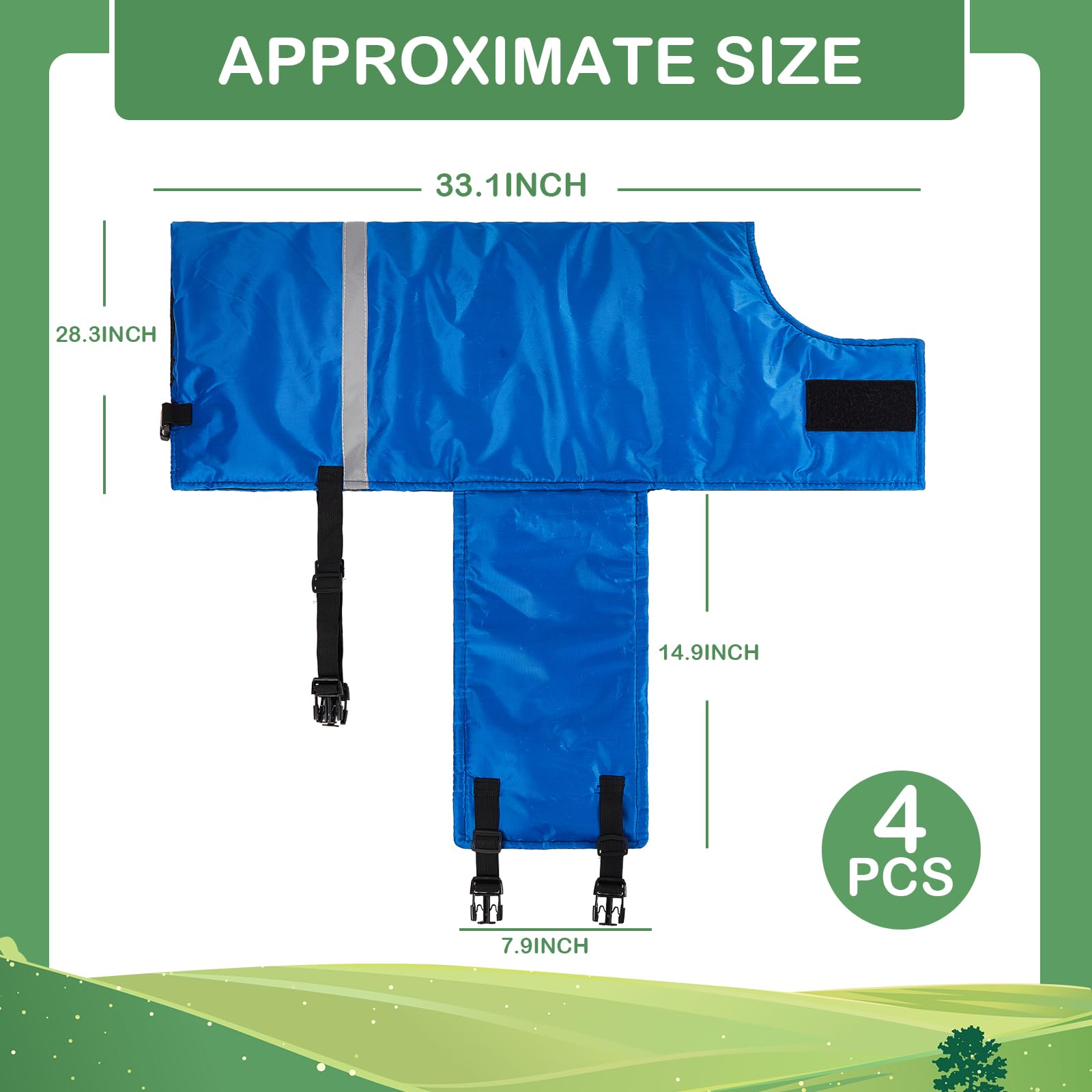 Dunzy 2 Pz Calf Coat Vitello Giacca Caldo Coperta Impermeabile Antivento Vitello Saver