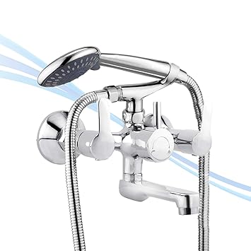 Adeptt Spa-Series Elba Tap Mixer with Handheld Shower (Silver)