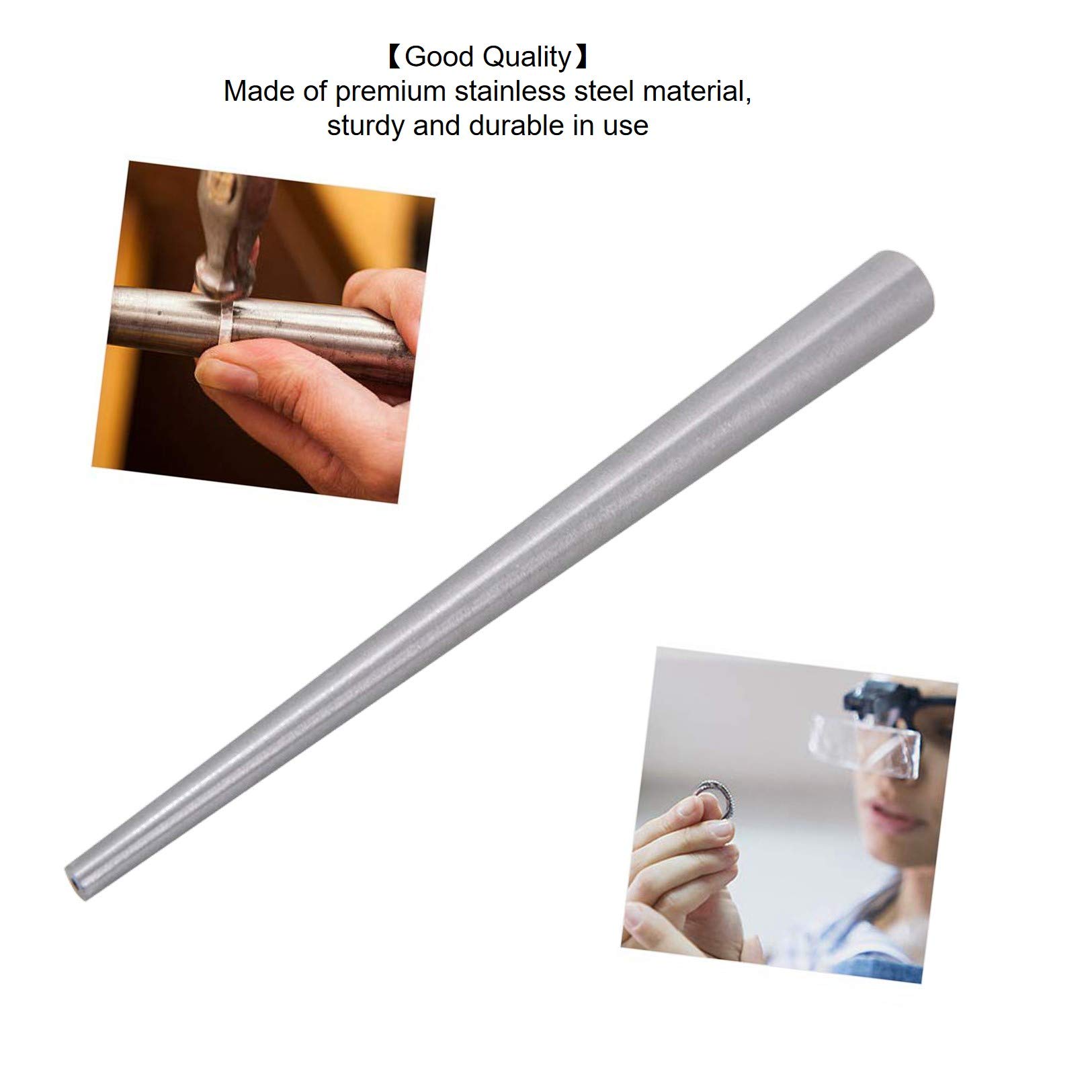 DAUERHAFT Mandrin de bâton d'agrandisseur d'anneau en Acier Inoxydable, Outil de calibrage de mandrin, Robuste et Durable, pour la Fabrication de Bijoux et la Formation