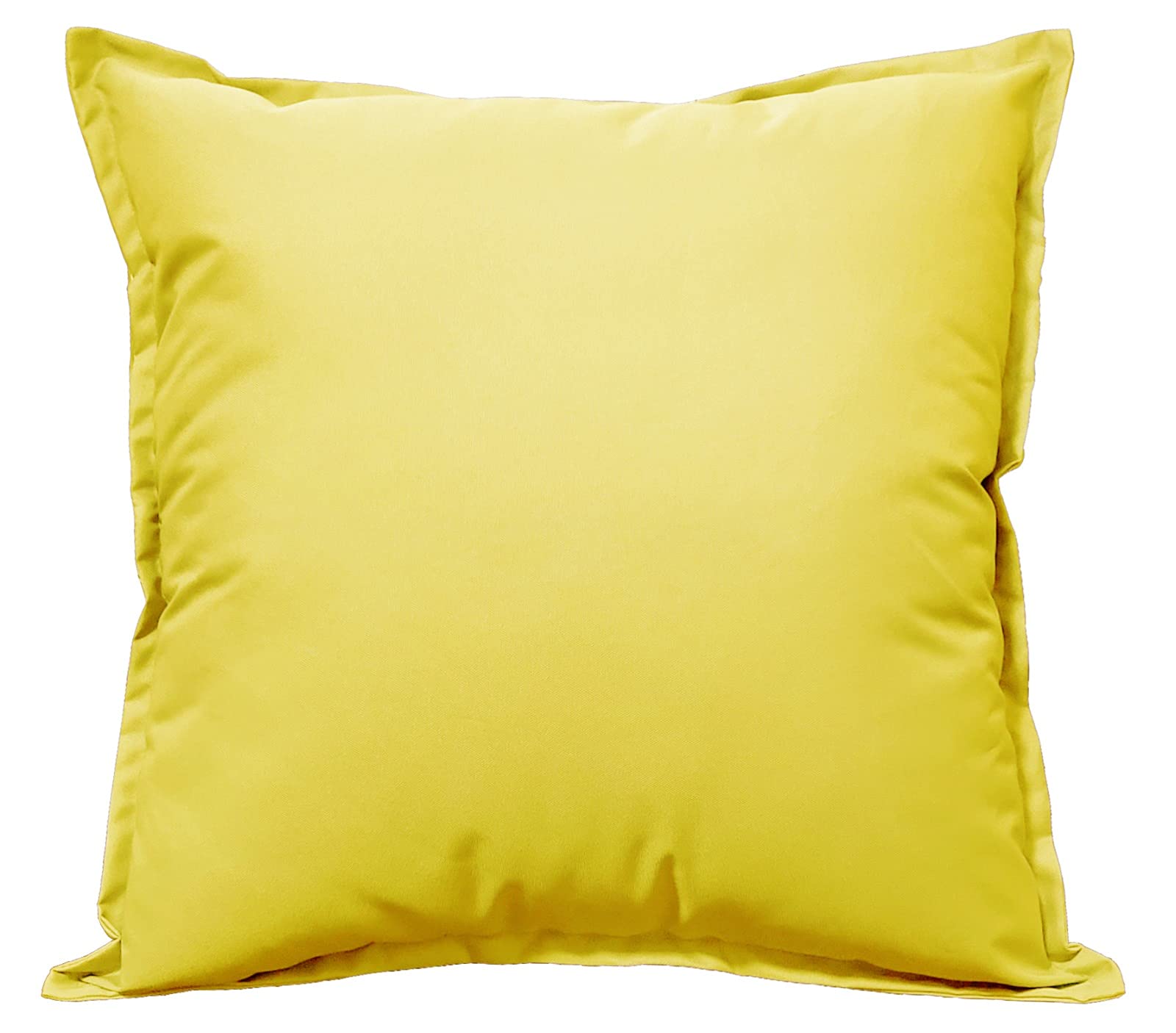 POSHLIVING Yellow 18"x 18" Outdoor WATERPROOF FILLED Cushions Garden Furniture Scatter PAD (45 x 45 cm) (Yellow)