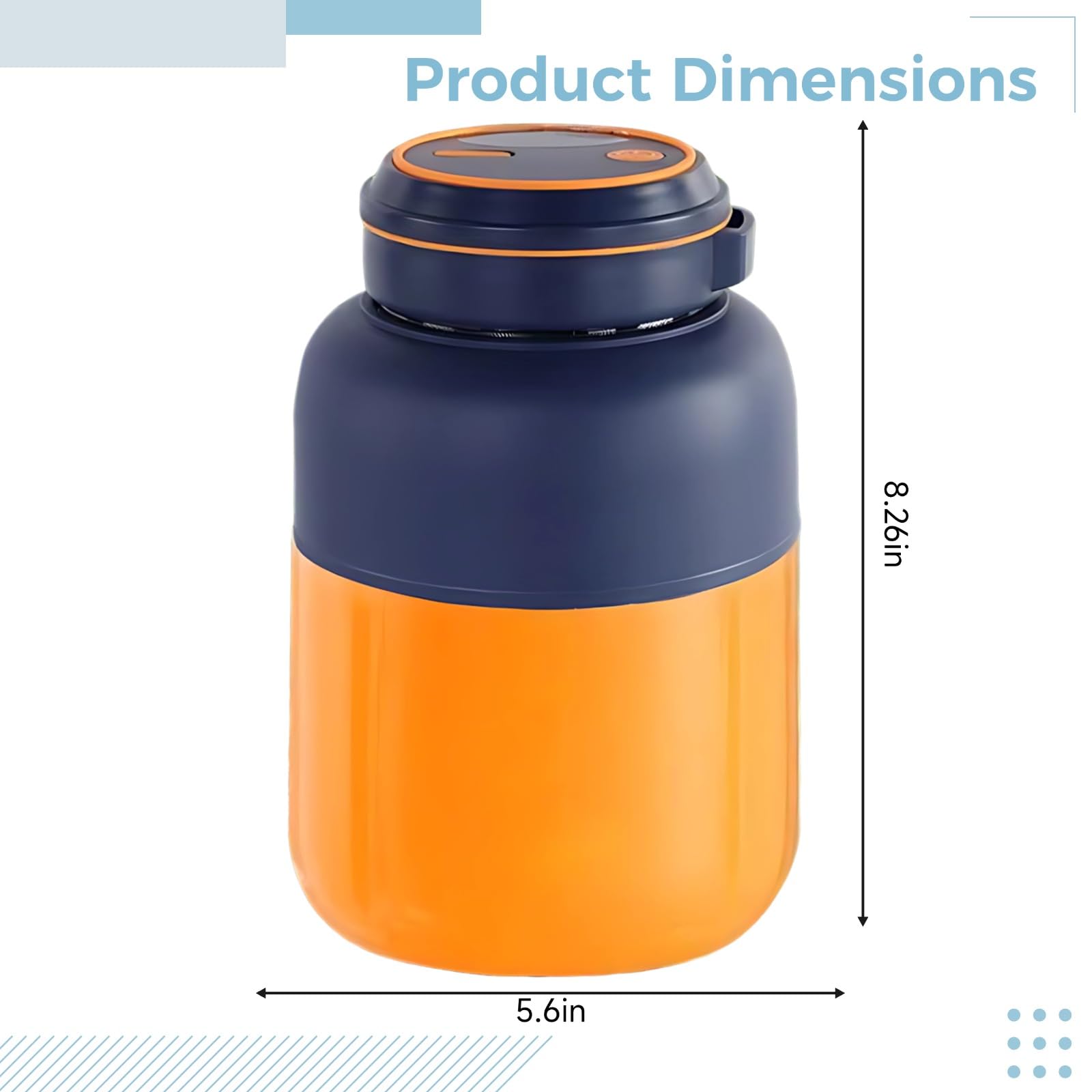 Licuadora portátil, 1300 ml, taza exprimidora inalámbrica, compacta y ligera, recargable por USB para bebidas mezcladas, jugos y batidos, plástico apto para alimentos, ideal para viajes y exteriores