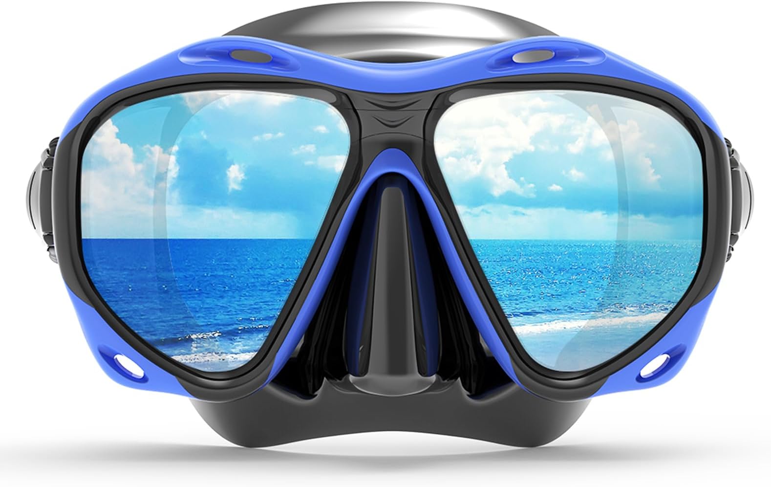 Copozz Adult Scuba Mask, Dive Mask Anti Fog Snorkeling Scuba Diving Glasses, Great Seal Free Diving Tempered Glass Mask Goggles