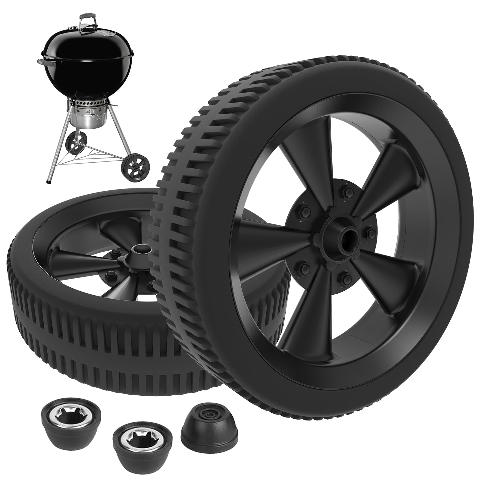 65930 65931 BBQ Wheels for Weber Kettle 18/22 Inch Grill Replacement Parts