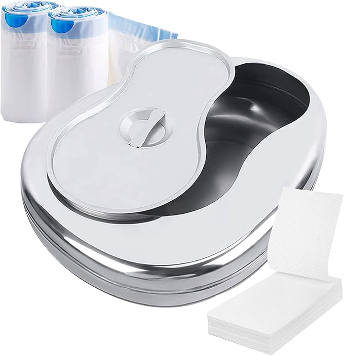 Stainless Steel Bed Pan for Elderly Females Heavy Duty Bedpan
