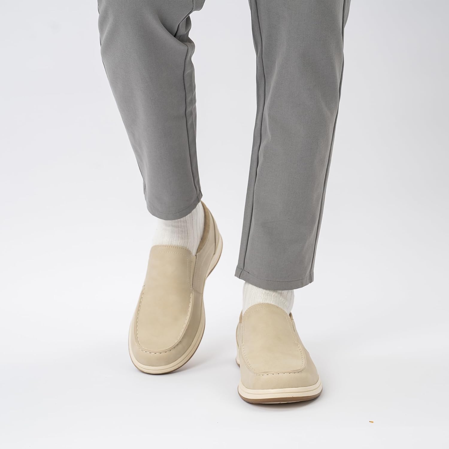 Men's Slip on Shoes, Casual Walking Loafers with Arch Support, Orthopedic Shoes Lightweight Non Slip Sneakers - Image 2