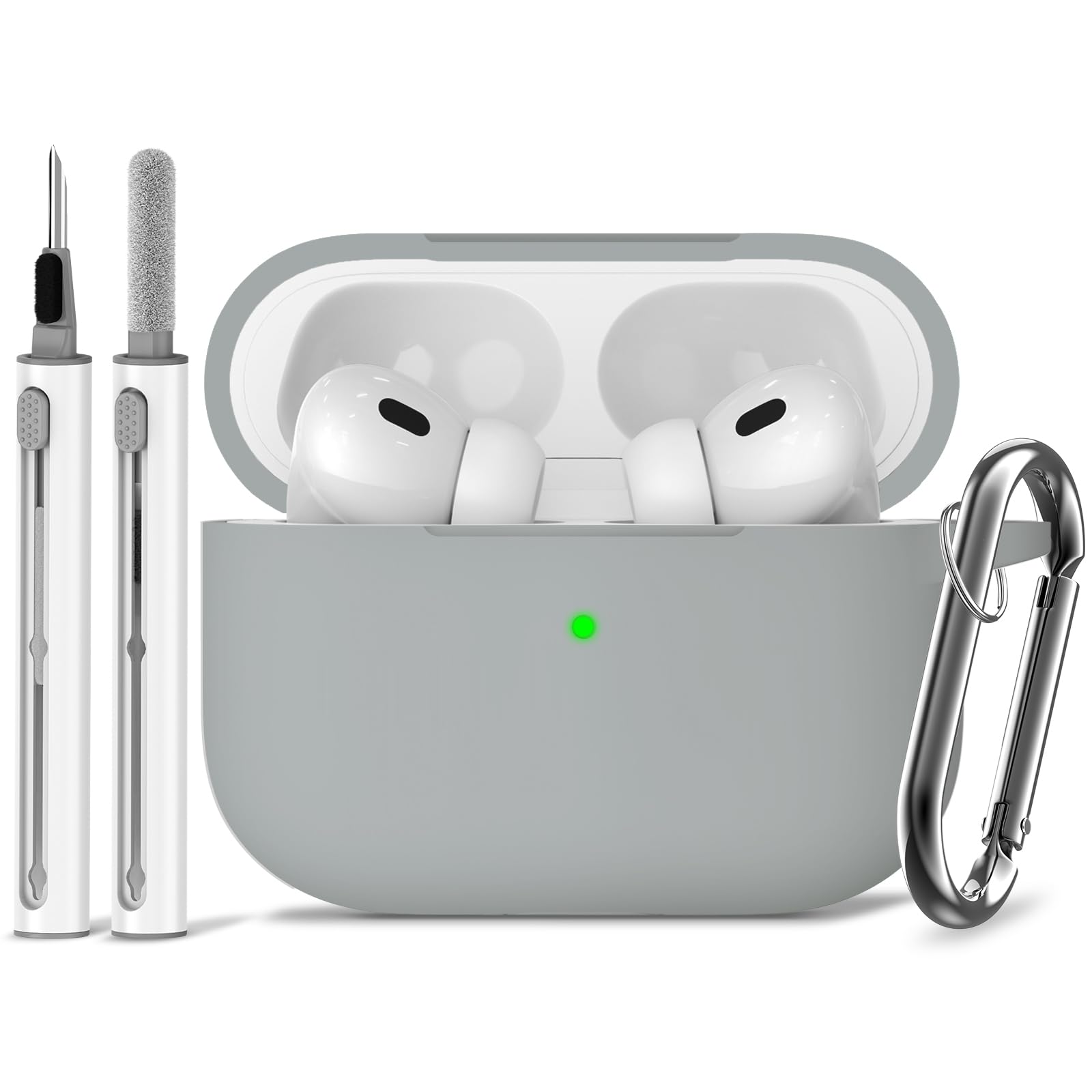 Ljusmicker for AirPods Pro Case, Cover with Cleaner Kit, Soft Silicone Protective Case for Apple AirPods Pro 1/2 Gen, AirPodPro 2 Case Accessories