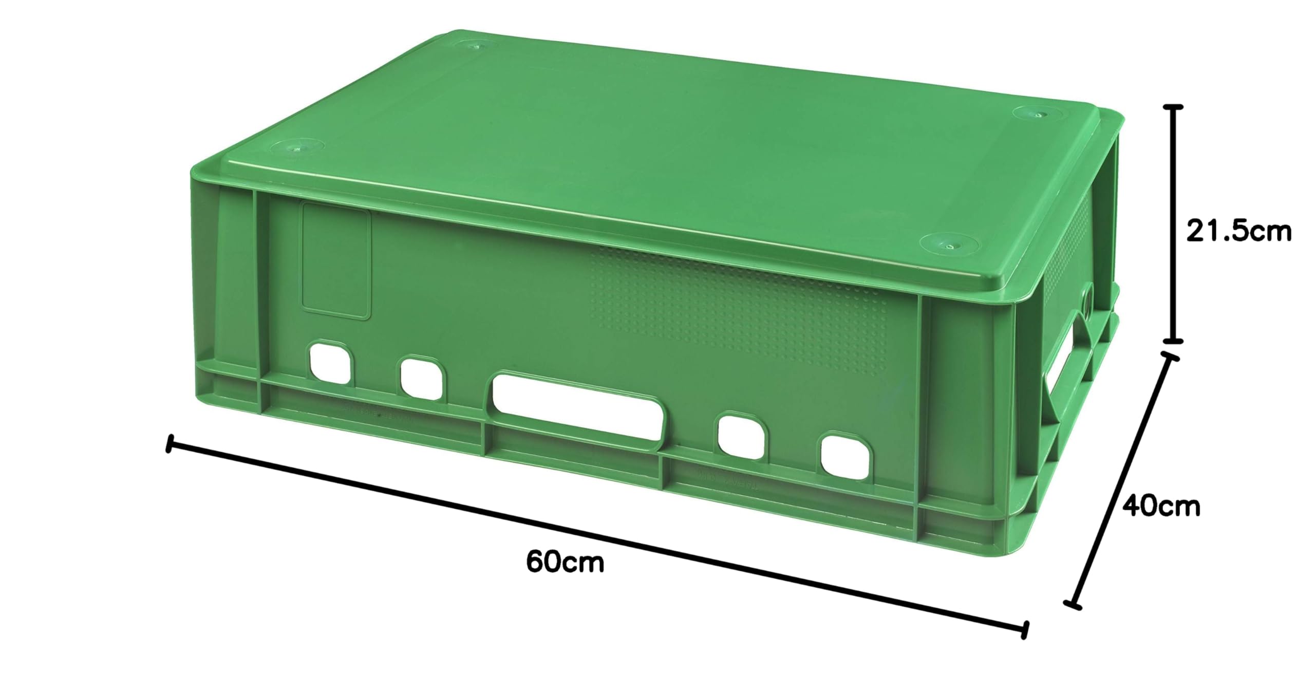 4 Stück E2 Kiste mit grauen Deckel 600 x 400 x 200 mm Fleischkiste Lagerkiste Metzgerkiste in Grün