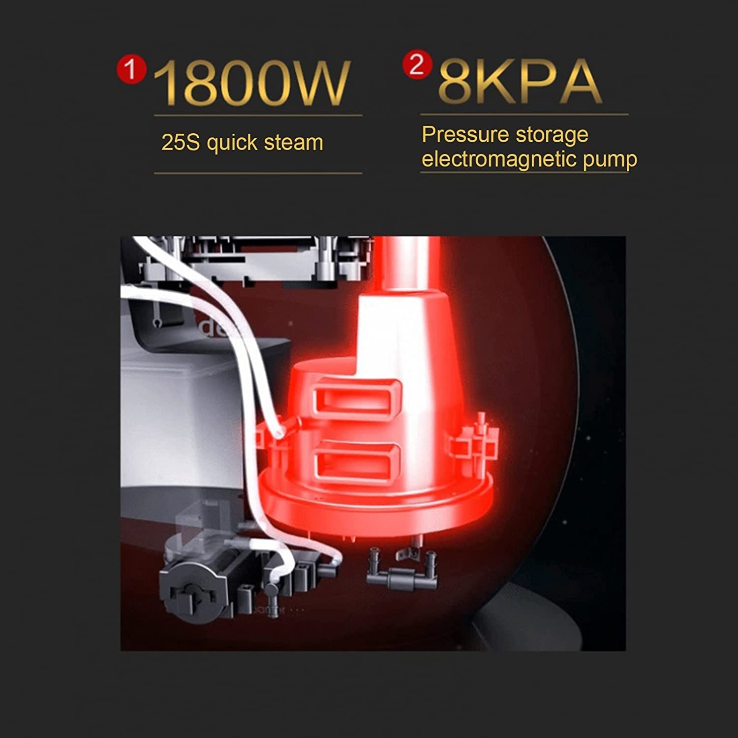 Défroisseur à Vapeur Professionnel 1800 W pour vêtements Debout avec Tapis de Repassage, Grand réservoir d'eau de 1,2 L