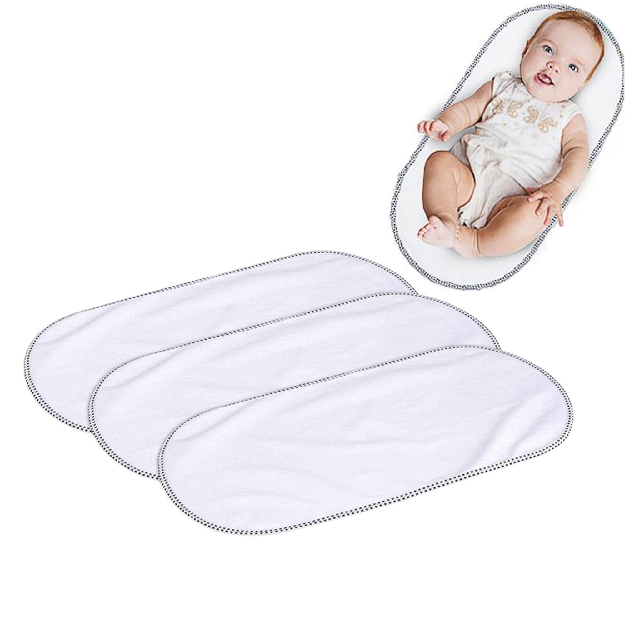 Sponsored Ad – 3-pack Baby Waterproof Diaper Pad Liner,Allergy-Proof And Super Soft,washable Reusable Diaper Leak Cover,Changing Pad Cover,Suitable For Newborn Boys And Girls(30*60cm,White)