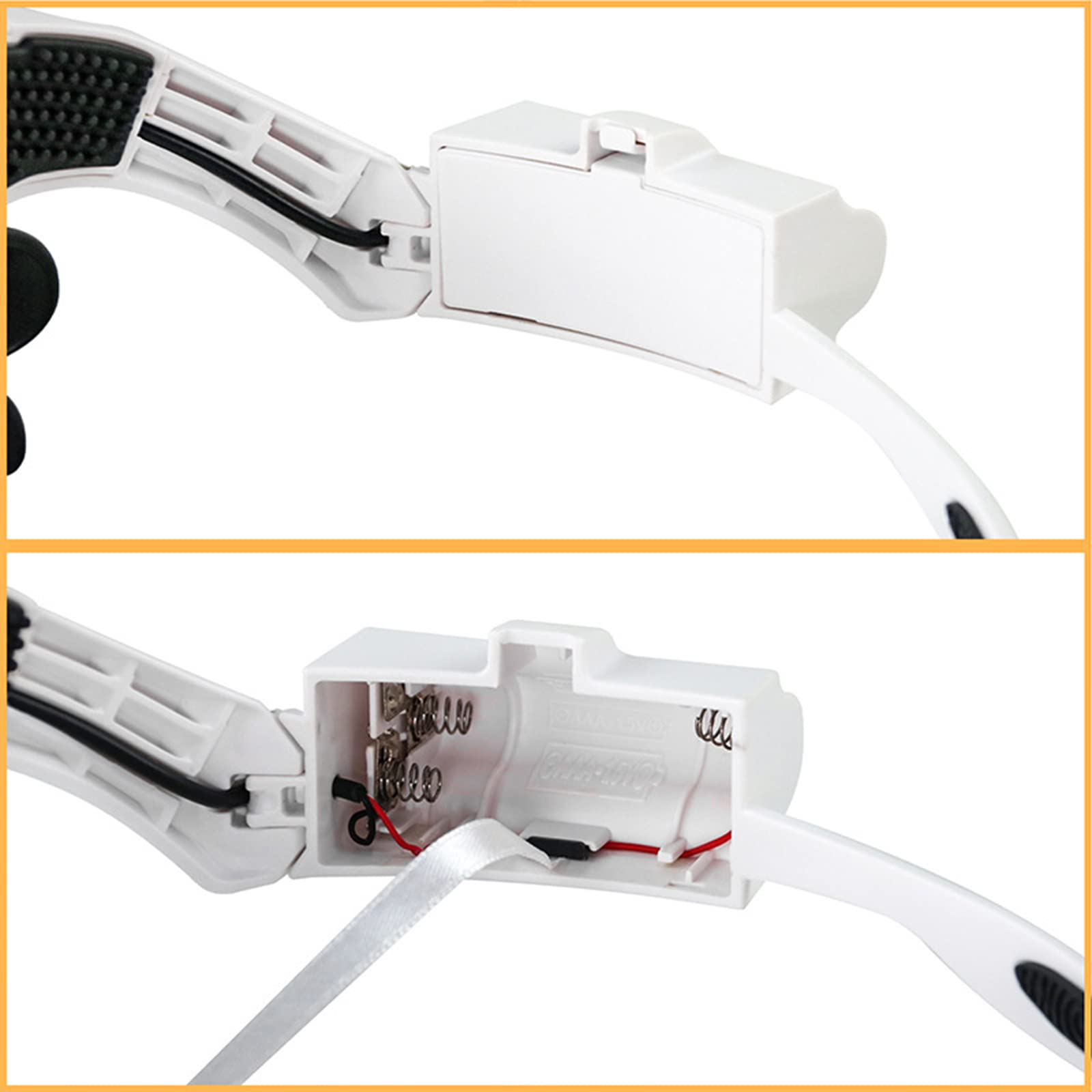 Lupa con Diadema, Lupa Multifuncional con Luz LED, con Lupa Combinada 21 con Lente Reemplazable para Lectura, Soldadura, Inspección, Monedas, Joyas, Exploración