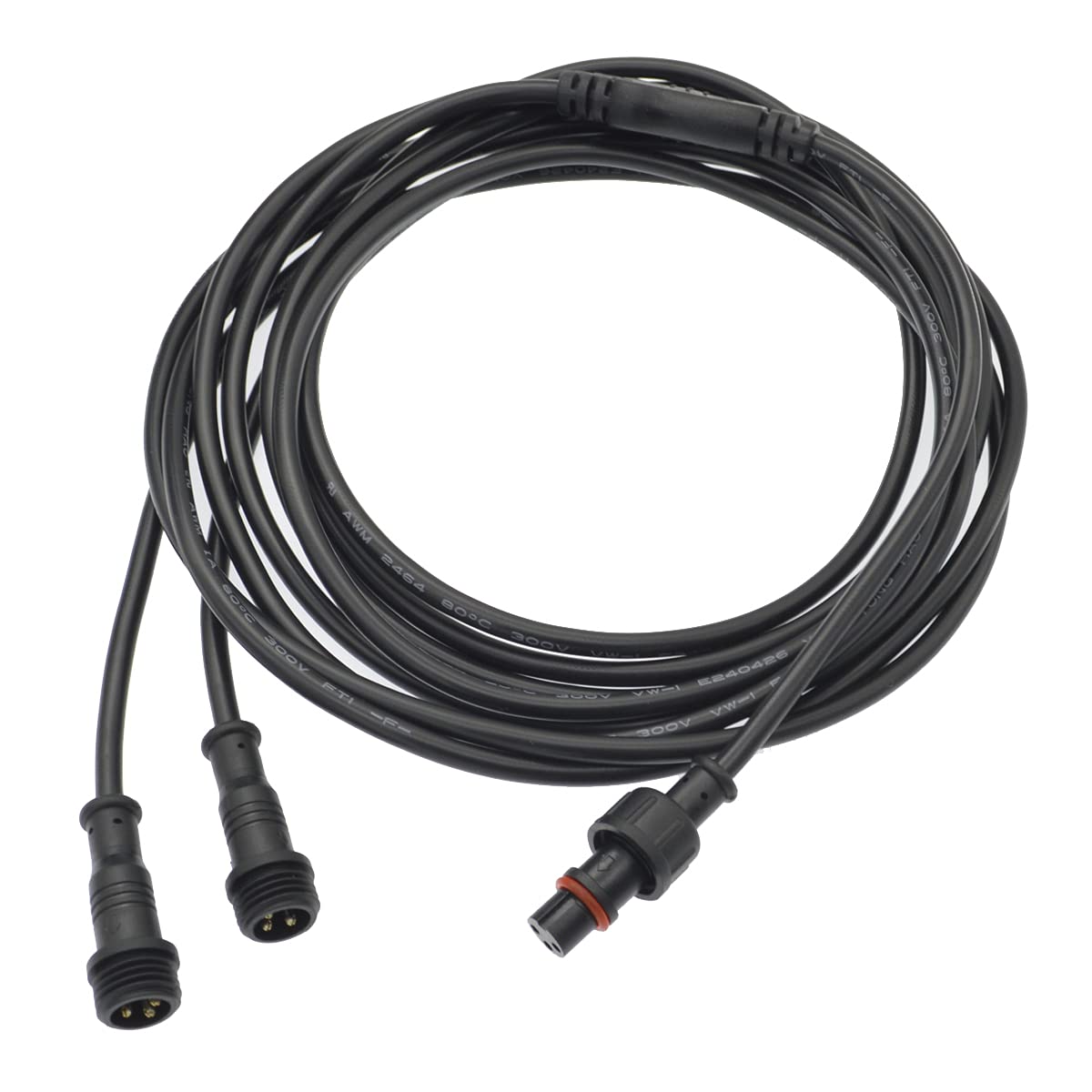 DealLED Pack 100 Y Splitter Waterproof 3Pins Harness for LED Whips LED Track Lights