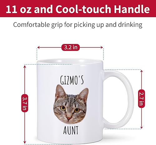 Miniatura 5 de Taza de café personalizada para gatos, taza de foto de gato personalizada, taza de café de tía de gato, taza de café personalizada para mascotas con