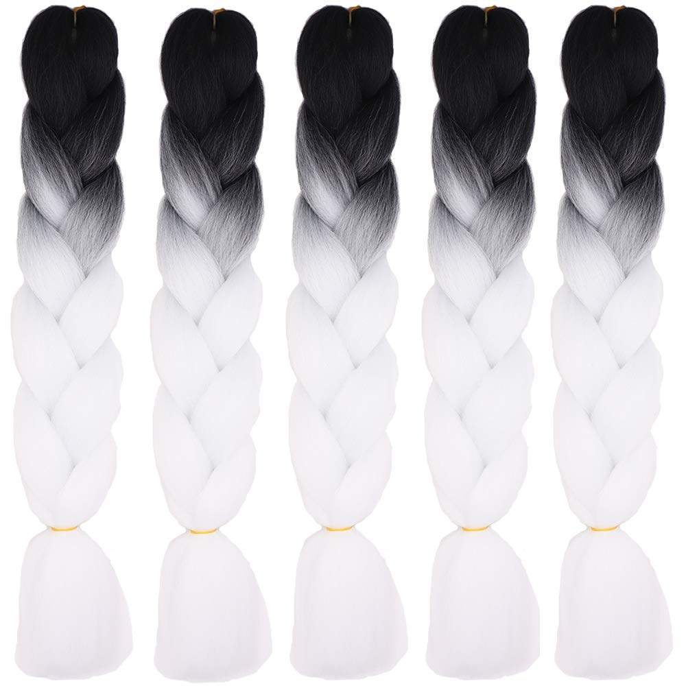 24inch Jumbo Braids Hair Extensions Ombre Braiding Hair Synthetic 3Pieces/lot Crochet Twist High Temperature African Box Braids, Sapphire Blue — view 50