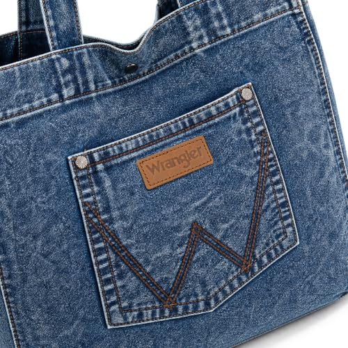 Image of Montana West Wrangler Denim Tote Bag for Women Purses for Work Travel Everyday