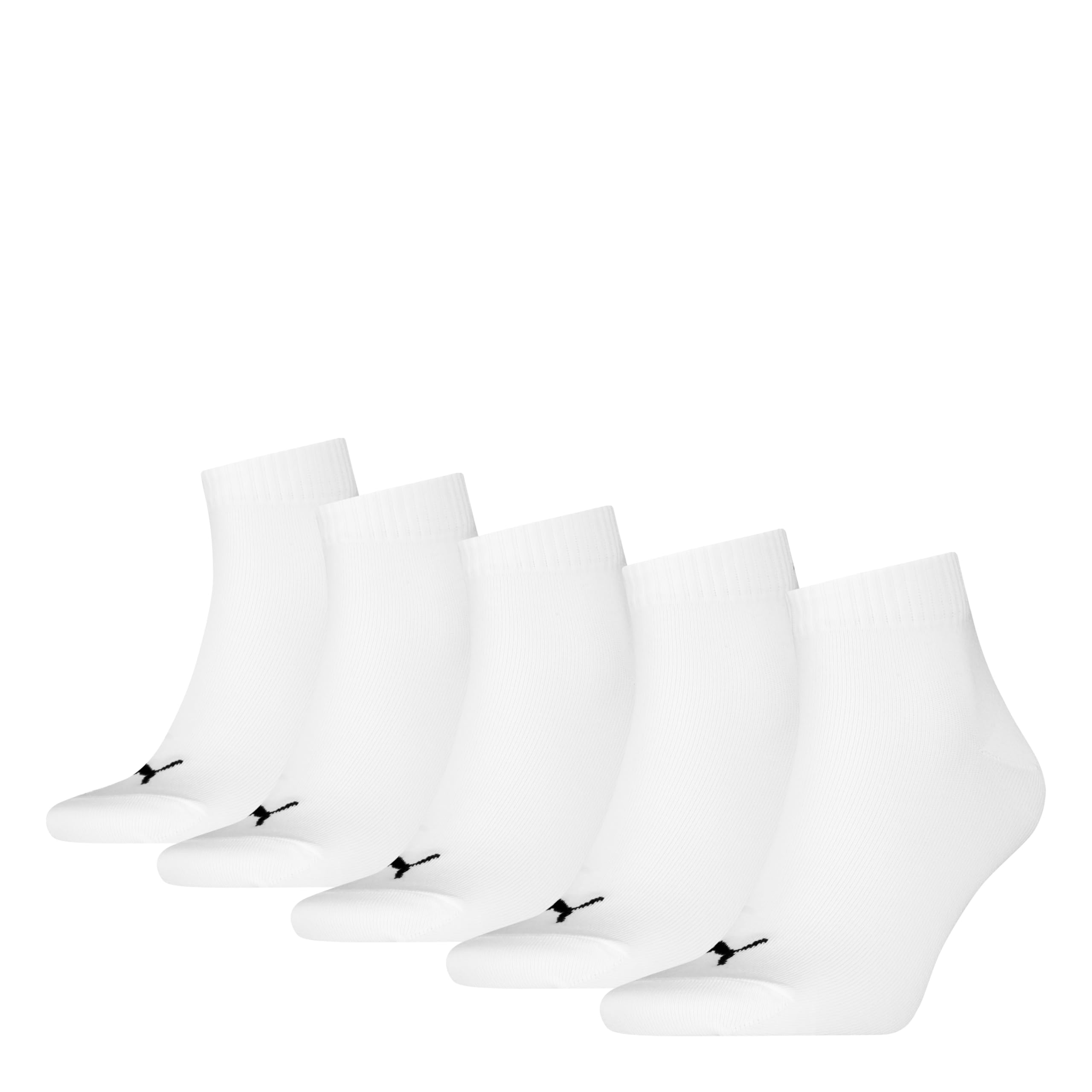 PUMA Unisex Kids Plain Trainers 5P Socks, White, 9-11.5 UK
