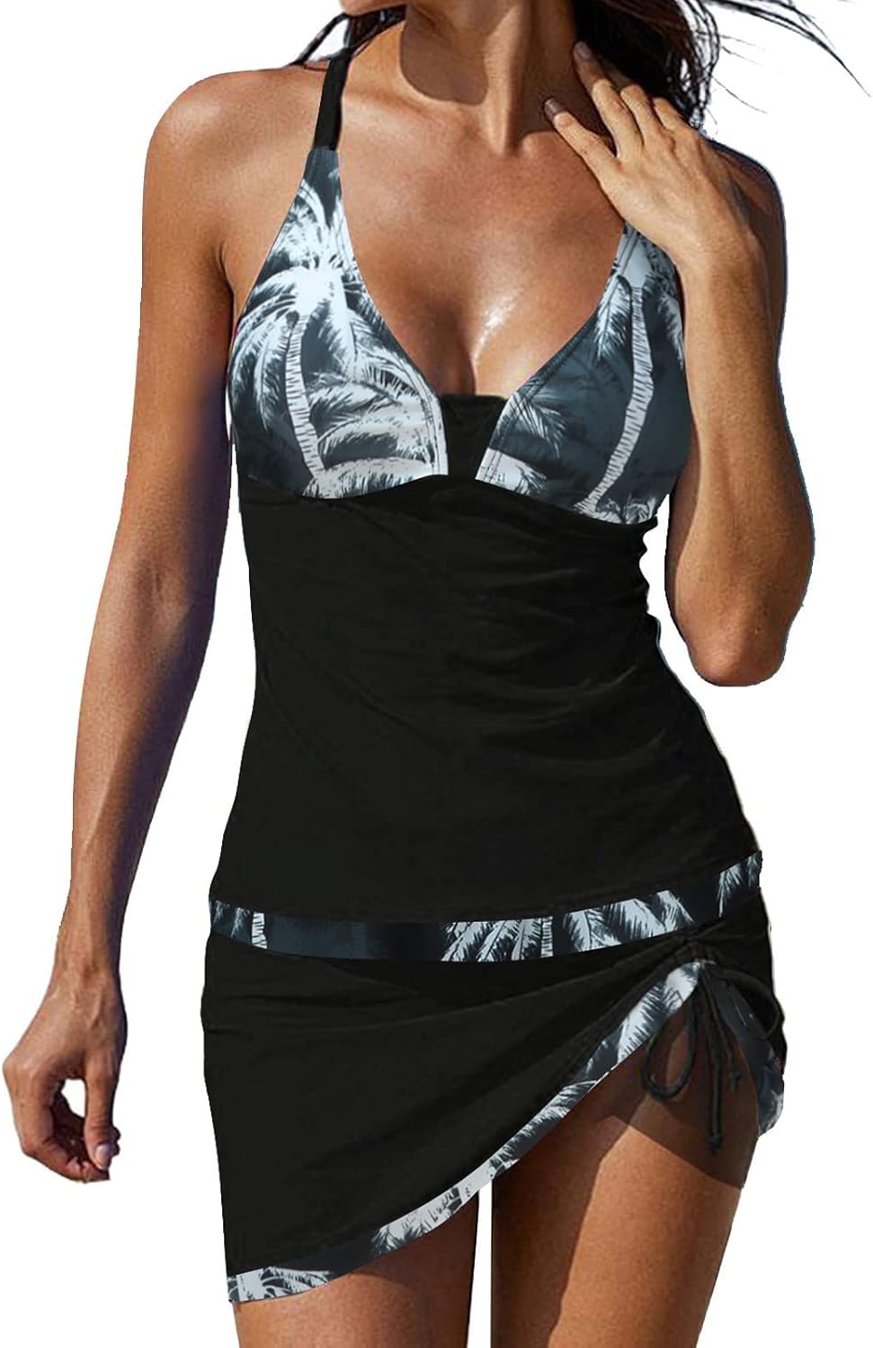 Tankini Swimsuits for Women 2 Piece Sexy V Neck Tank Nigeria | Ubuy