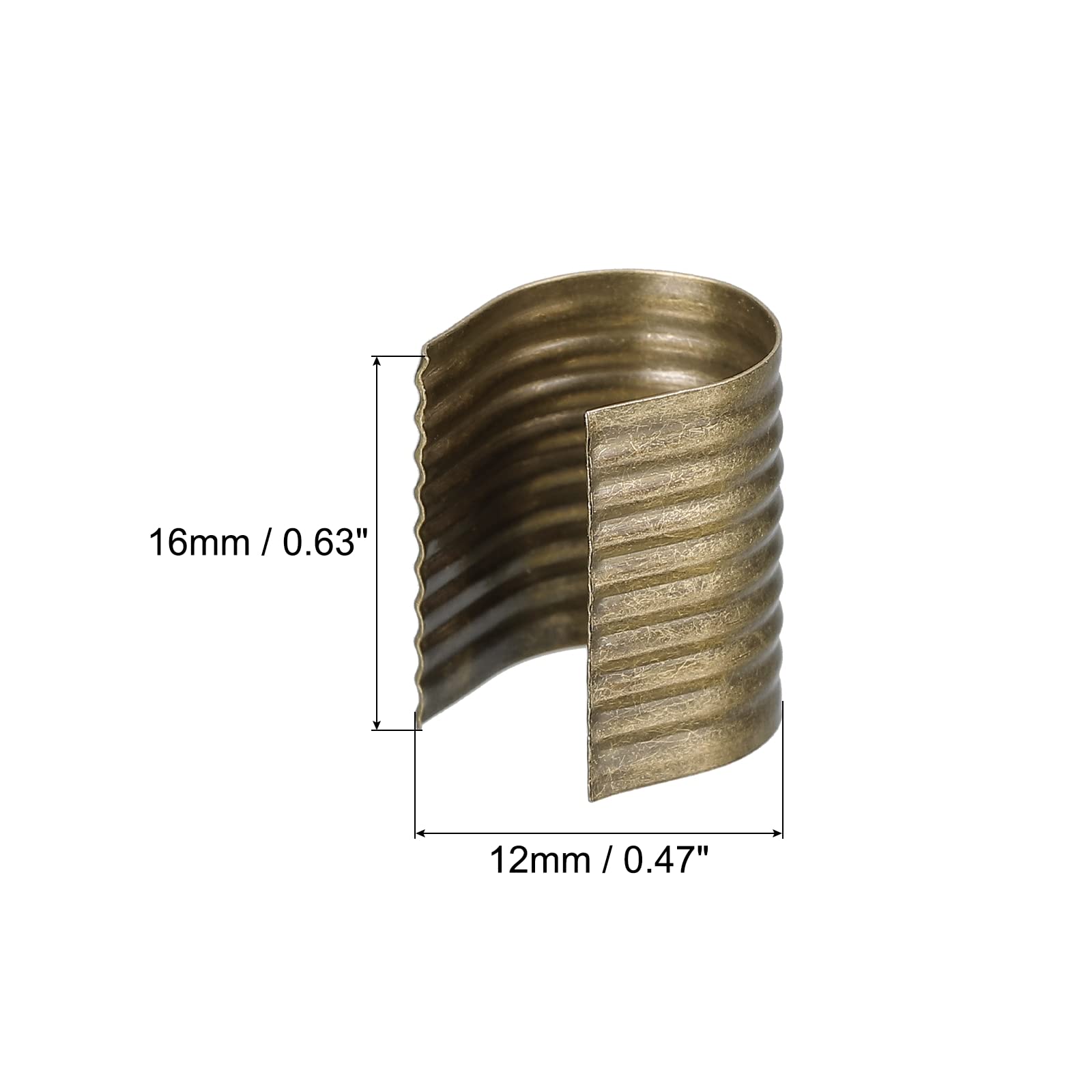 200Pcs Leather Rope Clips, 5.5x11mm Foldable Cord End Crimp  Silver Tone Gold Tone