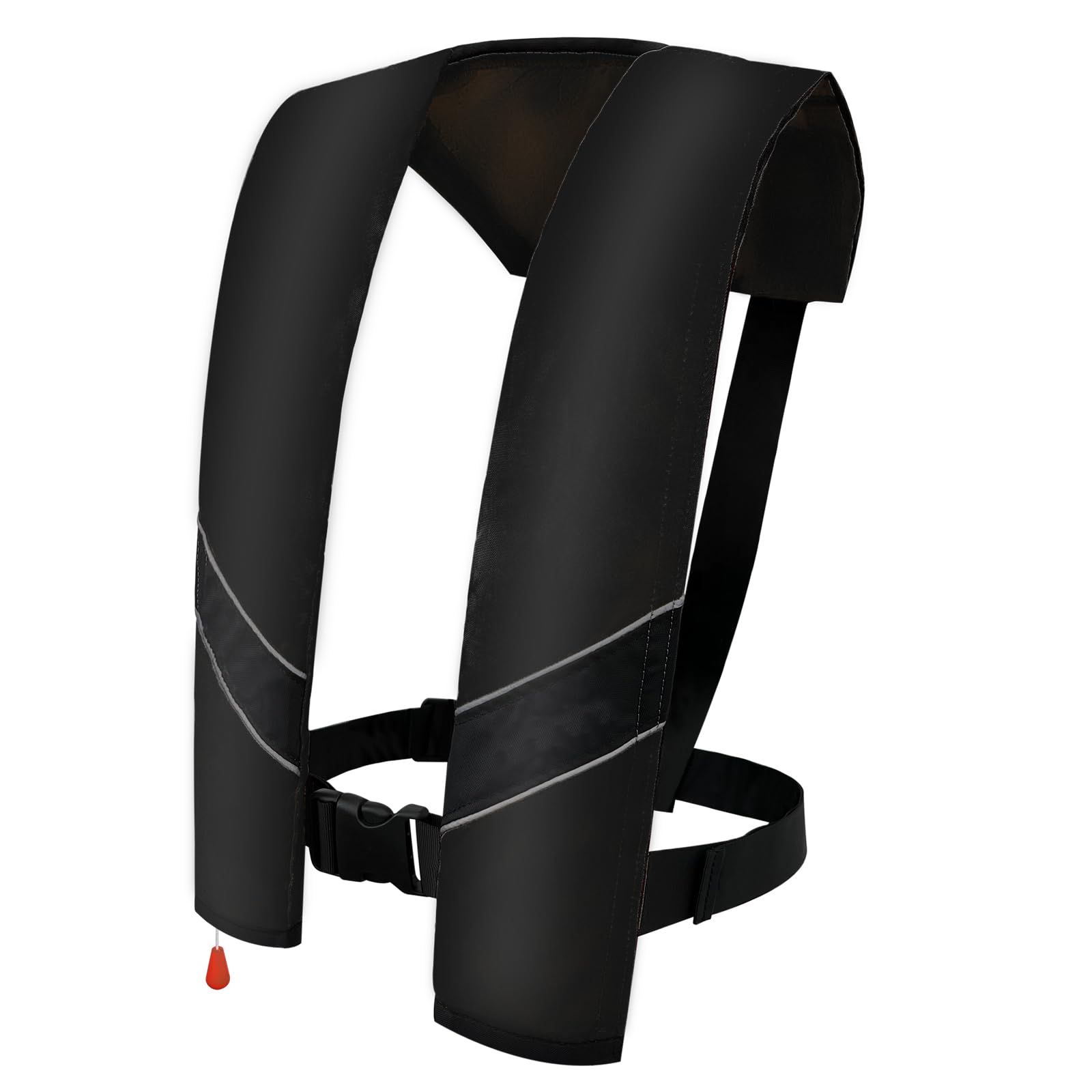 Manual Automatic Inflatable Life Jacket|Life Vest for Adults|PFD Low Profile|Supports up to 330 lbs (Black)