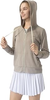 Women's Stretch Athletic Full Zip Hoodie - Kangaroo Pockets, Comfort Workout Jacket for Active & Relaxed Days