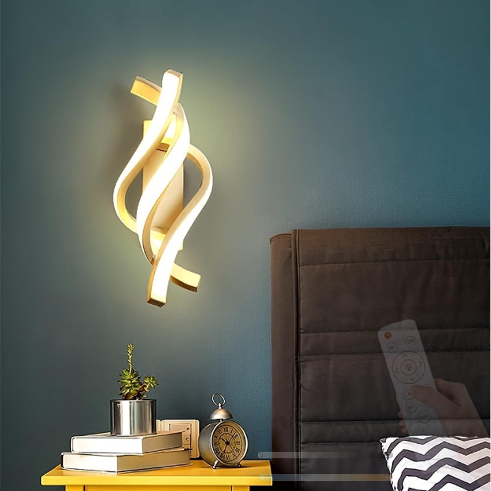 Luz lineal interior de diseño acrílico en espiral para paredes elegantes