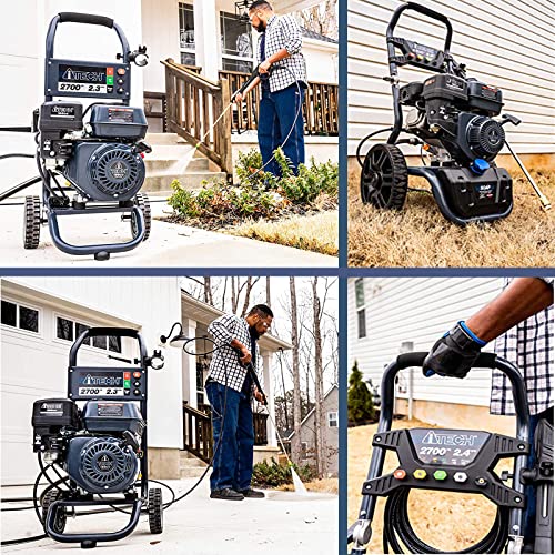 A-Itech Gas Pressure Washer 2700 Psi Gas Powered Pressure Washer 2.3 Gpm Gas Power Washer With 3 Nozzle Tips, Spray Gun And Wand, High Pressure Washer For Cars, Driveway, Patio, Fences, Carb Complaint #TOP6