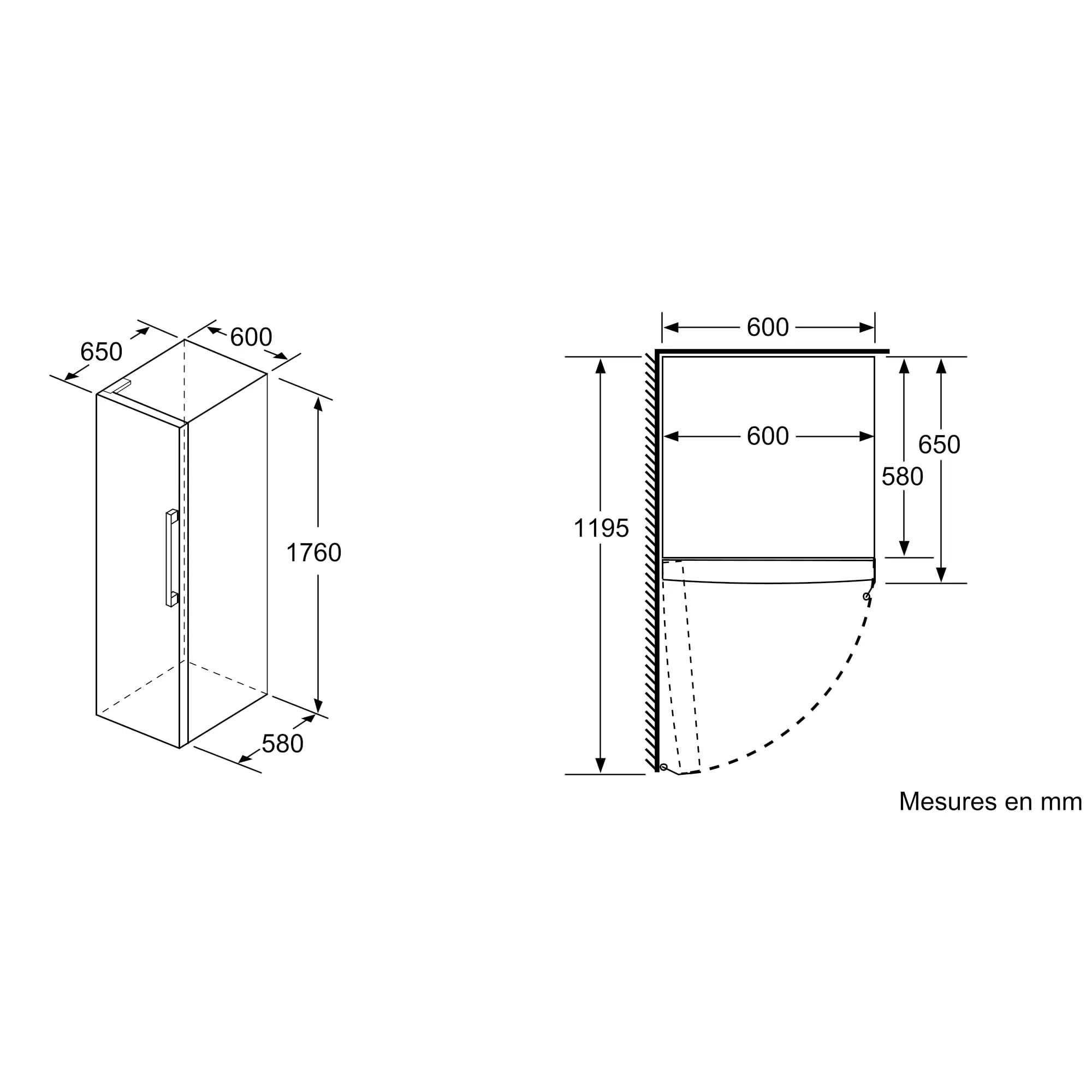Bosch KSV33VLEP-Série 4 Réfrigérateur pose-libre - 324 litres - 176 x 60 cm - Inox