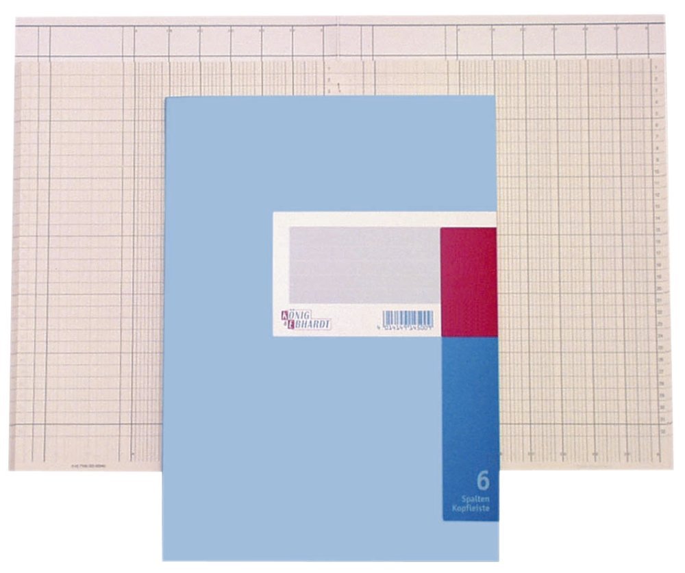 König & Ebhardt 8611662-7116P96KL (Spaltenbuch Deckenband, A4, 16 Spalten, 96 Blatt)
