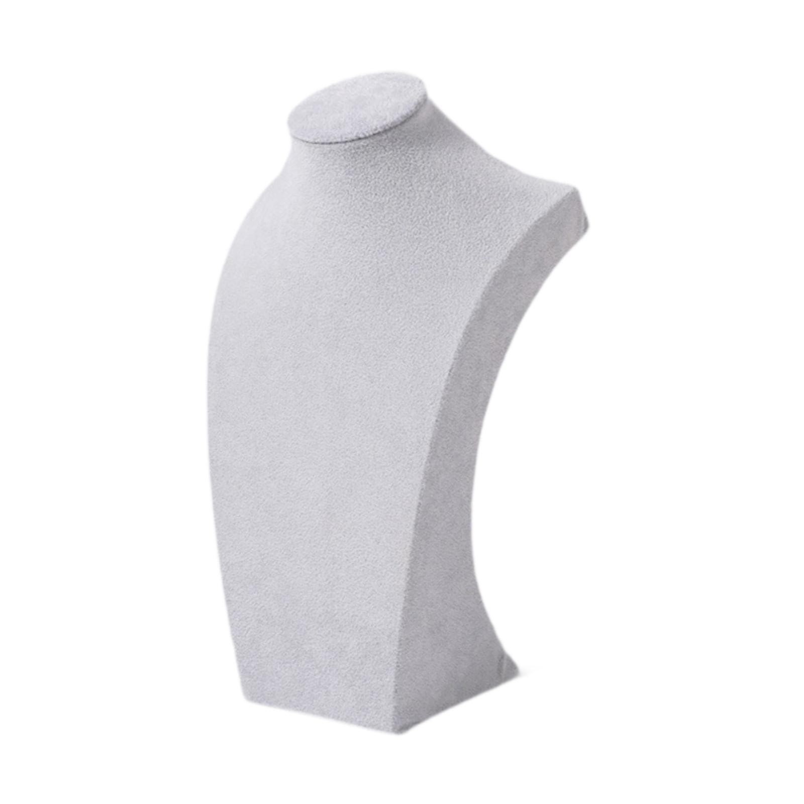 Espositore per collana Supporto per manichino per collana Supporto per vetrina Decorazione Espositore per gioielli Busto per fiere, mostre, oggetti di, Grigio Altezza 30 cm