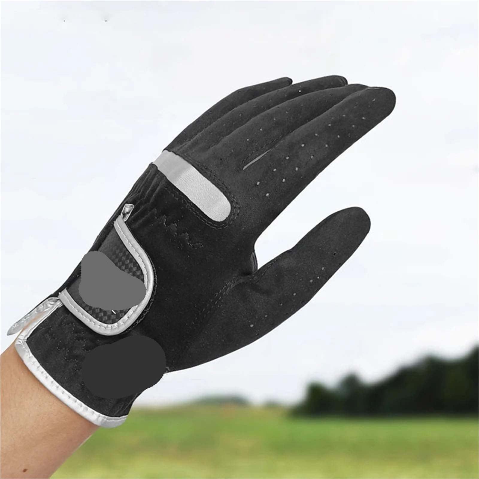 2PCS Golf Handschuhe können auf der linken und rechten Hand getragen Werden. Stoff weiche, atmungsaktive, Fahren, Radfahren, Outdoor