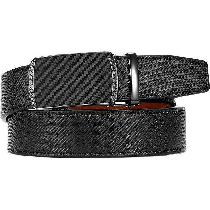Image of WildHorn Men's Genuine Leather Belt for Men| Premium Auto-Lock Buckle | Adjustable up to 48 inch | Formal & Casual Wear | Micro-Adjust Fit | Stylish Gift Box Included