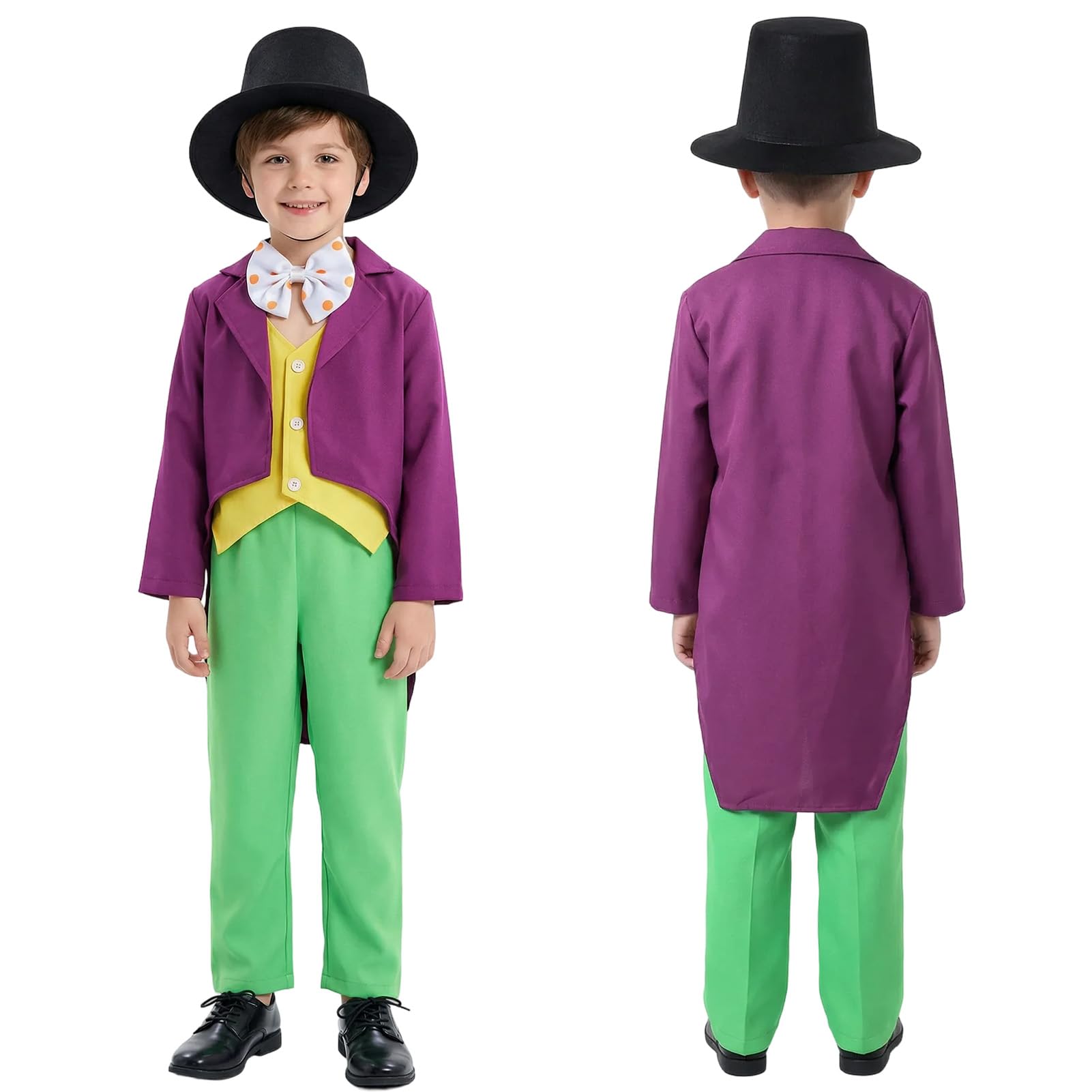 Aleshime Chocolate Factory Costume Kids Factory Workers Costume for Boys World Book Day Fancy Dress for Kids Age 4-12 - Image 2