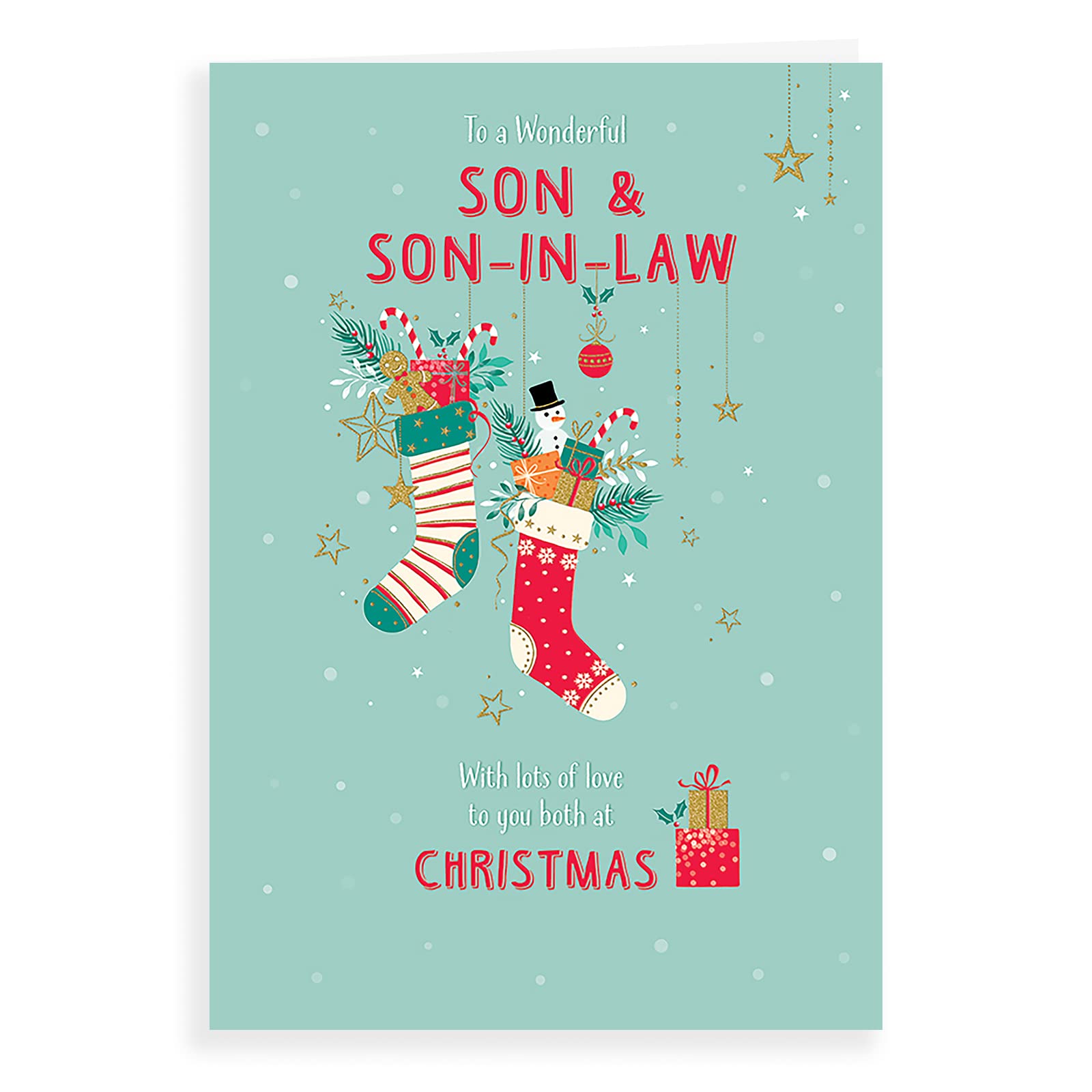 Piccadilly Greetings Group Ltd Piccadilly Greetings Christmas Card Son & in Law - 9 x 6 inches, A41474