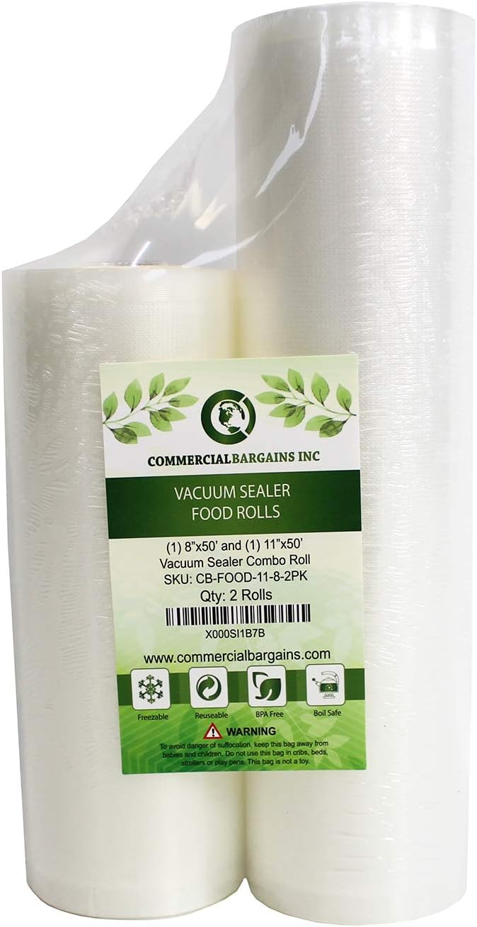 Vacuum Sealer Bags for Sous Vide: 11″x50′ & 8″x50′ Rolls Vacuum Sealer Bags for Sous Vide: 11″x50′ & 8″x50′ Rolls