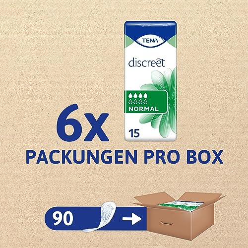 TENA Normale Damenhandtücher für leichte bis mittelschwere Blasenschwäche, monatliche Packung mit Inkontinenzeinlagen für Damen, 90 Stück… – Ansicht 2