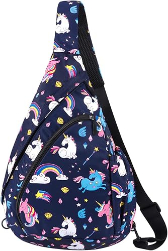 GLOSSYLED Mochila cruzada para mujeres y hombres, mochila de viaje cruzada para el hombro, bolsa de pecho, mochila para senderismo, ciclismo,