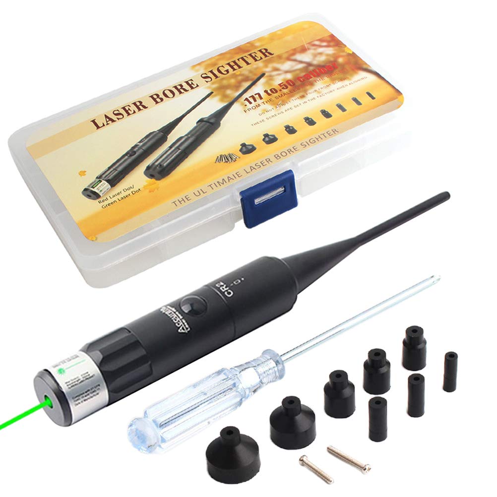 Gonetre Kit Visión De Agujero Adecuado Para Calibres 22 A. 50, Corrector Ajustable De 8 Piezas Kit Visión De Agujero Ligero Maleta Adecuado Para Ventiladore Caza Luz Verde Aire Libre